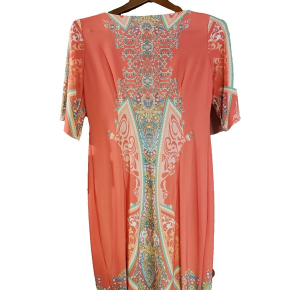Chelsea Suite Coral Tunic Dress Size 8 - Picture 4 of 8